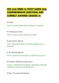 NSG 5140 WEEK 10 STUDY GUIDE 2026&NewLine;COMPREHENSIVE QUESTIONS AND&NewLine;CORRECT ANSWERS GRADED A&plus;