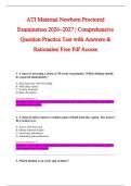 ATI Maternal Newborn Proctored &NewLine;Examination 2026&ndash;2027 &vert; Comprehensive &NewLine;Question Practice Test with Answers & &NewLine;Rationales&vert; Free Pdf Access