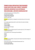 Pennsylvania Infrastructure Engineer Exam 2026&sol;2027 &ndash; Complete Practice Q&A with Verified Answers & Detailed Rationales &vert; PE Civil Exam Prep &vert; A&plus; Graded
