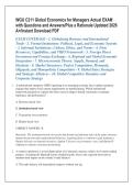 WGU C211 Global Economics for Managers Actual EXAM &NewLine;with Questions and Answers&sol;Plus a Rationale Updated 2026 &NewLine;A&plus;&sol;Instant Download PDF 