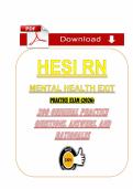 HESI RN Mental Health Exit Practice Exam &lpar;PDF&rpar; &vert; 2026 HESI Questions &vert; Galen College of Nursing