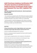 AHIP Final Exam Medicare Certification 2027 &vert; Practice Questions & Verified Answers &vert; Health Insurance Certification Study Guide &vert; Just Released This Year PDF &vert; Updated This Year