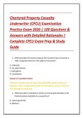 Chartered Property Casualty Underwriter &lpar;CPCU&rpar; Examination Practice Exam 2026 &vert; 100 Questions & Answers with Detailed Rationales &vert; Complete CPCU Exam Prep & Study Guide