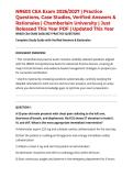 NR603 CEA Exam 2026&sol;2027 &vert; Practice Questions&comma; Case Studies&comma; Verified Answers & Rationales &vert; Chamberlain University &vert; Just Released This Year PDF &vert; Updated This Year