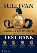 Test Bank for Algebra and Trigonometry&comma; 11th Edition &lpar;Sullivan&comma; 2019&rpar; &vert; Review & All Chapters 1&ndash;14 Covered