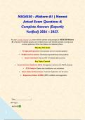 NSG4330 - Midterm &num;1 &vert; Newest Actual Exam Questions & Complete Answers &lpar;Expertly Verified&rpar; 2026 &ndash; 2027&period;&NewLine;