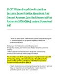 NICET Water-Based Fire Protection &NewLine;Systems Exam Practice Questions And &NewLine;Correct Answers &lpar;Verified Answers&rpar; Plus &NewLine;Rationale 2026 Q&A&vert; Instant Download &NewLine;Pdf 