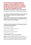 Iowa Commercial Pesticide Applicator Category 1A Exam 2026&sol;2027 &vert; Practice Questions & Verified Answers &vert; Complete Certification Study Guide &vert; Just Released This Year PDF &vert; Updated This Year