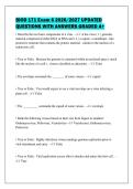 BIOD 171 Exam 6 2026&sol;2027 UPDATED&NewLine;QUESTIONS WITH ANSWERS GRADED A&plus;