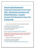 Enterprise Risk Management Professional Examination Practice Exam 2026 &vert; 100 Questions & Answers with Detailed Rationales &vert; Complete Enterprise Risk Management Exam Prep & Study Guide