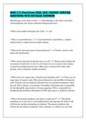 BIOD 171 Final Exam 2026&sol;2027 NEWEST VERIFIED&NewLine;QUESTIONS WITH DETAILED ANSWERS