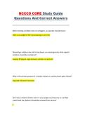 NCCCO CORE Study Guide Questions and Correct Answers &vert; Complete Exam Material