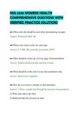 NSG 6330 WOMENS HEALTH&NewLine;COMPREHENSIVE QUESTIONS WITH&NewLine;VERIFIED PRACTICE SOLUTIONS&NewLine;
