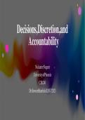 Decisions&comma; Discretion&comma; and Accountability Week 4 Study Guide with Verified Answers 2026 &vert; Criminal Justice & Public Administration Exam Prep PDF
