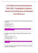 ATI Pediatrics Proctored Examination &NewLine;2026&ndash;2027 &vert; Comprehensive Question &NewLine;Practice Test with Answers & Rationales&vert; &NewLine;Free Pdf Access