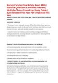 Barney Fletcher Real Estate Exam 2026 &vert; Practice Questions & Verified Answers &vert; Multiple-Choice Exam Prep Study Guide &vert; Just Released This Year PDF &vert; Updated This Year