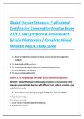 Global Human Resources Professional Certification Examination Practice Exam 2026 &vert; 100 Questions & Answers with Detailed Rationales &vert; Complete Global HR Exam Prep & Study Guide