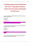 ATI Pharmacology Proctored Examination&NewLine;2026&ndash;2027 &vert; Comprehensive Question &NewLine;Practice Test with Answers & Rationales&vert; &NewLine;Free Pdf Access