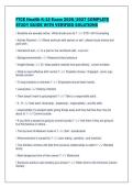 FTCE Health K-12 Exam 2026&sol;2027 COMPLETE&NewLine;STUDY GUIDE WITH VERIFIED SOLUTIONS
