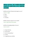 NSG120 ACTUAL TEST PAPER UPDATED&NewLine;COMPLETE QUESTIONS WITH VERIFIED&NewLine;ANSWERS