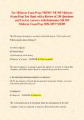 For Midterm Exam Prep&colon; NR509 &sol; NR 509 Midterm Exam Prep Test Bank with a Review of 250 Questions and Correct Answers with Rationales&sol; NR 509 Midterm Exam Prep 2026-2027&sol; NR509