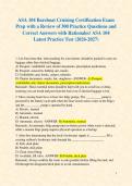 ASA 104 Bareboat Cruising Certification Exam Prep with a Review of 300 Practice Questions and Correct Answers with Rationales&sol; ASA 104 Latest Practice Test &lpar;2026-2027&rpar;