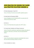 SOCE PRACTICE TEST REVIEW TEST PAPER&NewLine;2026 PRACTICE SOLUTIONS GRADED A&plus;