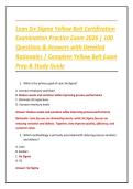 Lean Six Sigma Yellow Belt Certification Examination Practice Exam 2026 &vert; 100 Questions & Answers with Detailed Rationales &vert; Complete Yellow Belt Exam Prep & Study Guide