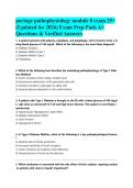 portage pathophysiology module 8 exam 25&plus; &lpar;Updated for 2026&rpar; Exam Prep Pack A&plus; Questions & Verified Answers&NewLine;