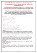 WGU D671 Elementary Science Curriculum OA V1 & V2 Exam 2026&sol;2027 &vert; 200 Verified Questions with Rationales &vert; Updated for Latest NGSS Standards