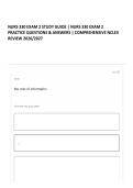 NURS 330 EXAM 2 STUDY GUIDE &vert; NURS 330 EXAM 2 PRACTICE QUESTIONS & ANSWERS &vert; COMPREHENSIVE NCLEX REVIEW 2026&sol;2027 
