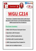 WGU C214 Final Exam 2026&sol;2027&colon; Complete Study Guide with Actual Questions with Answers and Detailed Rationales 100&percnt; Guaranteed Pass Graded A&plus;