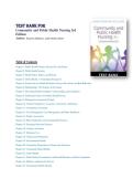 Test Bank For Community and Public Health Nursing&colon; Evidence for Practice 3rd Edition by Rosanna DeMarco&semi; Judith Healey-Walsh