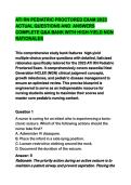 ATI RN PEDIATRIC PROCTORED EXAM 2023 &NewLine;ACTUAL QUESTIONS AND  ANSWERS  &NewLine;COMPLETE Q&A BANK WITH HIGH-YIELD NGN &NewLine;RATIONALES
