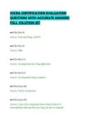 SOCRA CERTIFICATION EVALUATION&NewLine;QUESTIONS WITH ACCURATE ANSWERS&NewLine;FULL SOLUTION SET