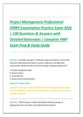 Project Management Professional &lpar;PMP&rpar; Examination Practice Exam 2026 &vert; 100 Questions & Answers with Detailed Rationales &vert; Complete PMP Exam Prep & Study Guide