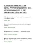 SOCW6101 ESSENTIAL SKILLS FOR&NewLine;SOCIAL WORK PRACTICE CLINICAL CASE&NewLine;APPLICATIONS AND STEP BY STEP&NewLine;EXPLANATIONS 2026 STUDY GUIDE&NewLine;