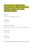 SOD RCCG YEAR 3 CERTIFICATION&NewLine;EVALUATION SET COMPLETE QUESTIONS&NewLine;VERIFIED ANSWERS VIEW AHEAD&NewLine;PRACTICE SOLUTION&NewLine;