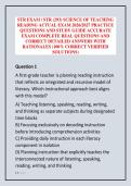 STR &lpar;293&rpar; Science of Teaching Reading Exam 2026-2027&colon; The Complete Study Guide with 150&plus; Practice Questions&comma; Verified Answers&comma; and Detailed Rationales &vert; Updated for Texas STR Certification