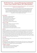 NR 565 Final Exam 2026&sol;2027 - Advanced Pharmacology Fundamentals Practice Exam with 200 Verified Questions and Rationales &vert; Graded A&plus; &vert; Updated Guidelines