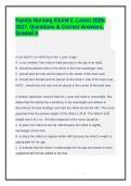 Family Nursing EXAM 2&period; Latest 2026-2027&period; Questions & Correct Answers&period; Graded A