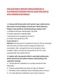 NUR 2520 EXAM 3 MASTERY&colon; MUSCULOSKELETAL & AUTOIMMUNE DISORDERS PRACTICE QUESTIONS &lpar;200 QS WITH ANSWERS & RATIONALES 