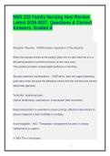 NSG 222 Family Nursing Hesi Review&period; Latest 2026-2027&period; Questions & Correct Answers&period; Graded A