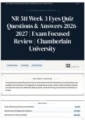 NR 511 Week 3 Eyes Quiz Questions & Answers 2026-2027 &vert; Exam Focused Review &vert; Chamberlain University