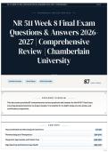 NR 511 Week 8 Final Exam Questions & Answers 2026-2027 &vert; Comprehensive Review &vert; Chamberlain University