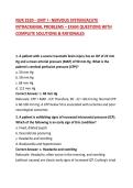 NUR 2520 - UNIT I - NERVOUS SYSTEM&sol;ACUTE INTRACRANIAL PROBLEMS &ndash; EXAM QUESTIONS WITH COMPLETE SOLUTIONS & RATIONALES