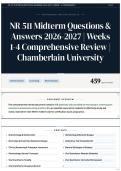 NR 511 Midterm Questions & Answers 2026-2027 &vert; Weeks 1-4 Comprehensive Review &vert; Chamberlain University