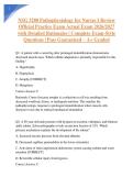 NSG 3280 Pathophysiology for Nurses I Review Official Practice Exam Actual Exam 2026&sol;2027 with Detailed Rationales &vert; Complete Exam-Style Questions &vert; Pass Guaranteed &ndash; A&plus; Graded&NewLine;&NewLine;