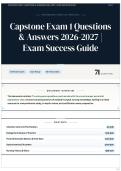 Capstone Exam 1 Questions & Answers 2026-2027 &vert; Exam Success Guide
