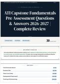 ATI Capstone Fundamentals Pre Assessment Questions & Answers 2026-2027 &vert; Complete Review